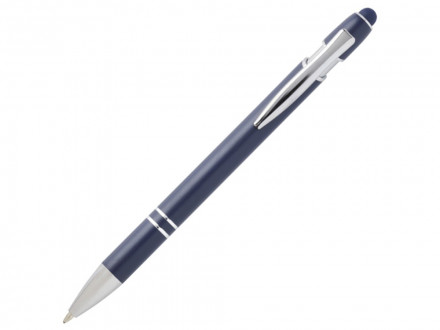 Kish шариковая ручка с серебристой отделкой - Темно - синий (черные чернила)