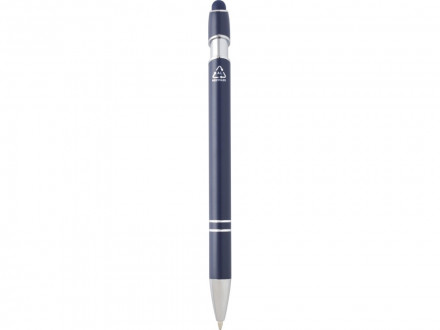 Kish шариковая ручка с серебристой отделкой - Темно - синий (черные чернила)