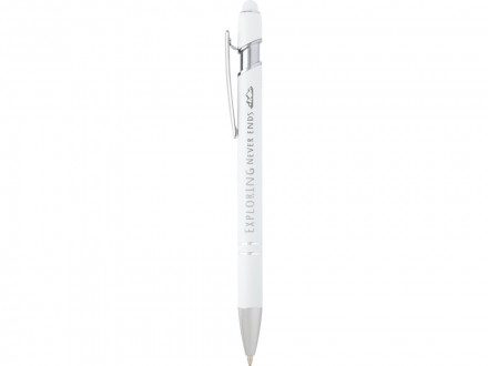Kish шариковая ручка с серебристой отделкой - Белый (синие чернила)