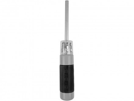 Мультифункциональный инструмент с фонариком, серый