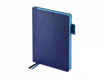 Ежедневник А5 датированный Boston 2027, синий с голубым обрезом