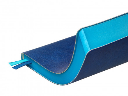 Ежедневник А5 датированный Boston 2027, синий с голубым обрезом