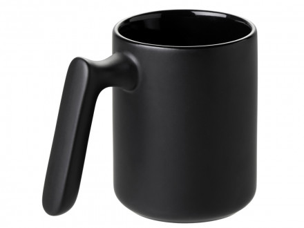 Кружка матовая с прямой ручкой Axio, 360 мл, черный