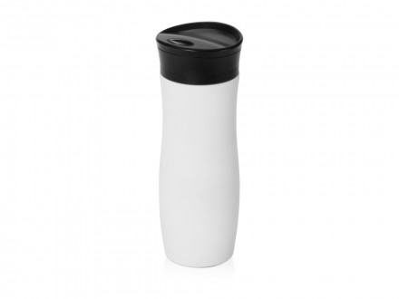 Вакуумная термокружка с кнопкой Streamline, Waterline, soft-touch, белый (P)