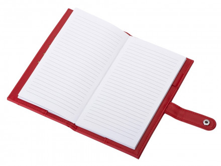 Блокнот-кошелек с сменным блоком А6 Wall Street, 64 листа, красный