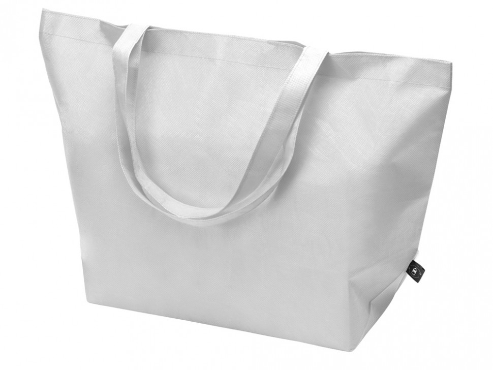 Сумка Reviver с донной складкой из нетканого переработанного материала RPET, белый