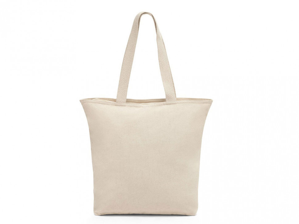 HACKNEY. Сумка из 100% хлопка на застежке, Натуральный светлый