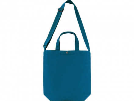 Сумка Helfer из хлопка на кнопке с регулирующейся лямкой, индиго