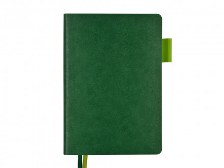 Ежедневник А5 датированный Boston 2027, зеленый с салатовым обрезом