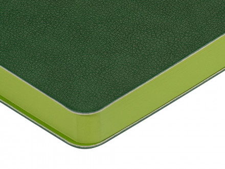 Ежедневник А5 датированный Boston 2027, зеленый с салатовым обрезом