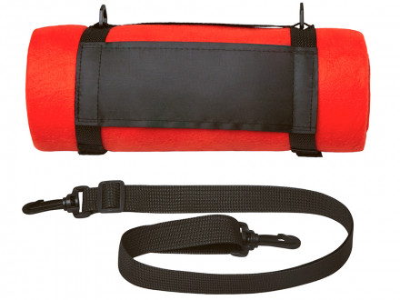 Плед Нежность с плечевым ремнем, красный