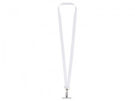 Ланъярд 2 см под сублимацию с 2-мя трендовыми карабинами и металлическим держателем для телефона, серебристый