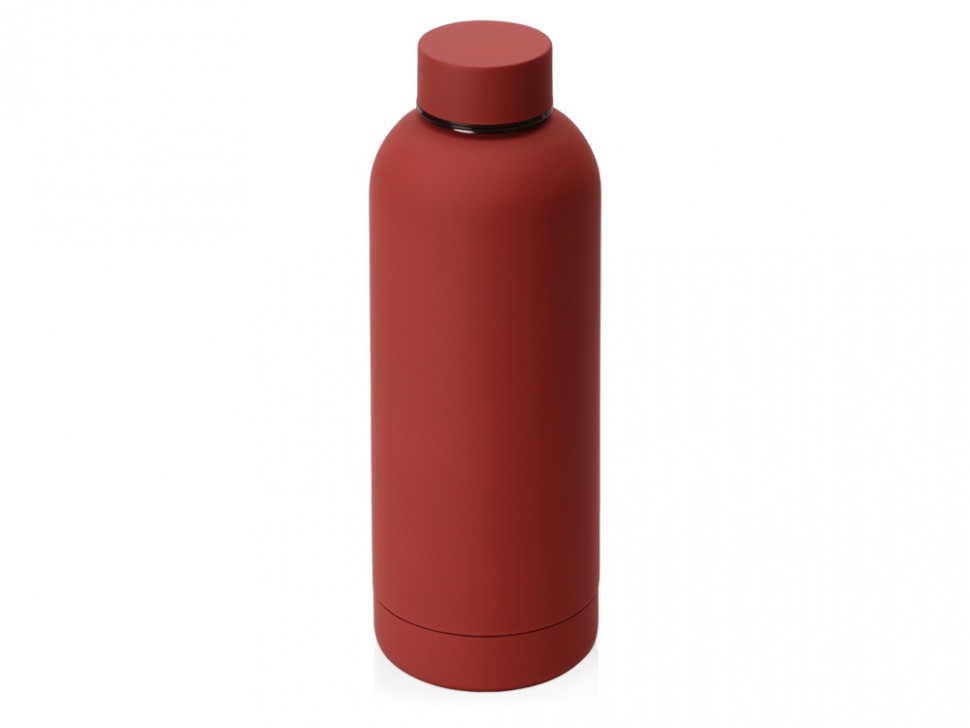 Вакуумная термобутылка Cask Waterline, soft touch, 500 мл, тубус, красный