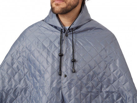 Пончо Cappy с капюшоном на липучке в мешке, серый