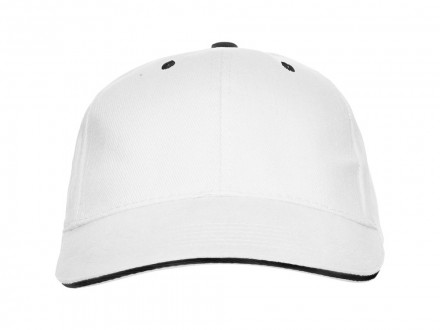 Бейсболка Panel унисекс, белый/черный