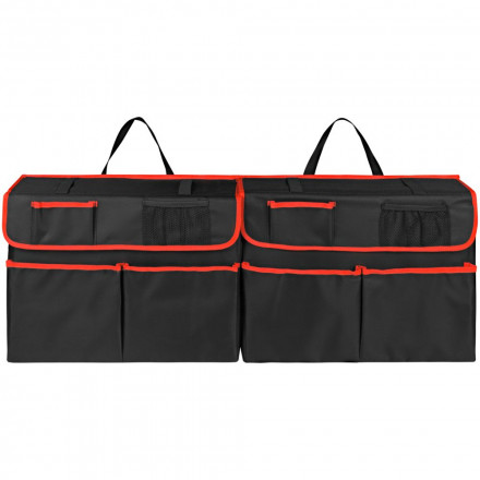 Органайзер в багажник автомобиля Carmeleon, черный с красным