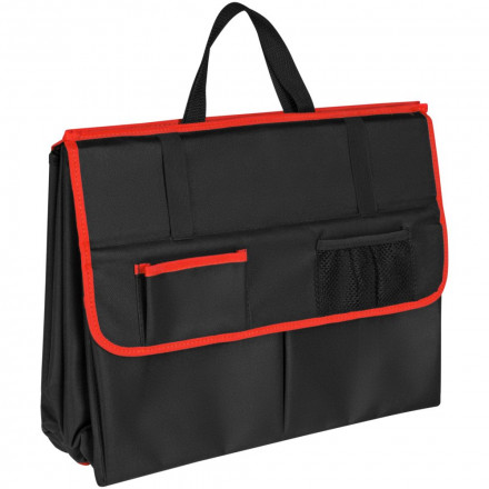 Органайзер в багажник автомобиля Carmeleon, черный с красным