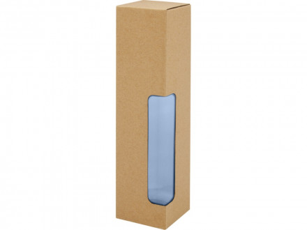 Ziggs спортивная бутылка из переработанного пластика объемом 650 мл, синий прозрачный