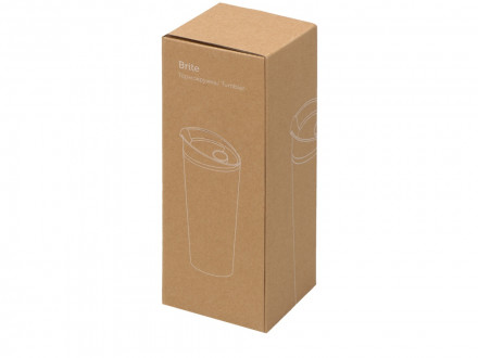 Термокружка Brite 500мл, белый/синий