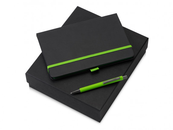 Подарочный набор Jacque 2.0. с ручкой и блокнотом, зеленое яблоко