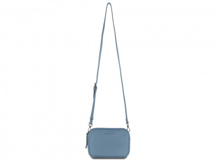 Сумка кросс-боди женская BUGATTI Almata, голубая, полиуретан, 21,5х6х15 см