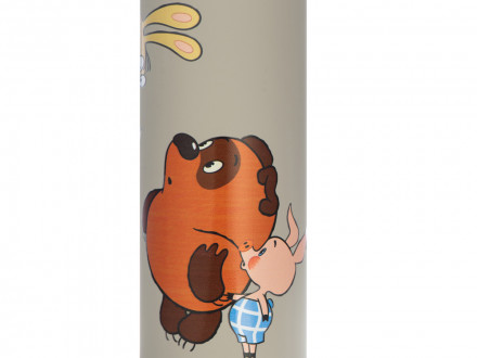 Термос Винни-Пух, серый