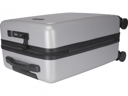 Rover Pro 20-дюймовый чемодан на колесах из материалов, переработанных согласно стандарту GRS, объемом 40 л - Серебряный