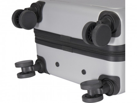 Rover Pro 20-дюймовый чемодан на колесах из материалов, переработанных согласно стандарту GRS, объемом 40 л - Серебряный