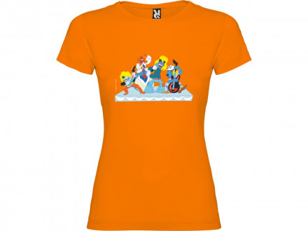 Футболка Бременские музыканты женская, оранжевый