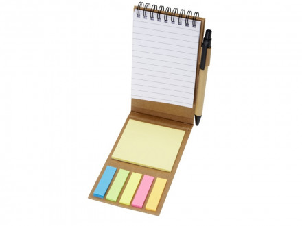 Flipper липкий блокнот с шариковой ручкой - Натуральный