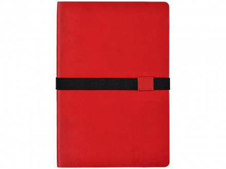 Блокнот А5 Doppio, черный/красный