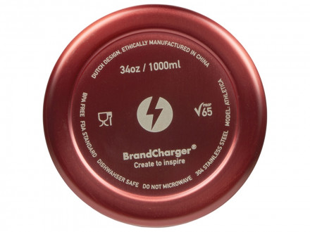 Бутылка для воды Athletica, 1000 мл, нержавеющая сталь, красный