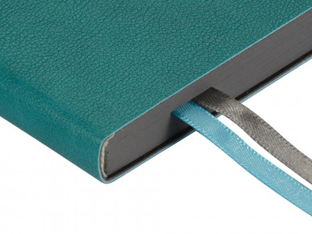 Ежедневник А5 датированный Boston 2027, морская волна с серым обрезом