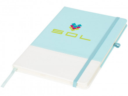 Блокнот А5 двухцветный, мятный/белый