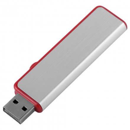 Флешка Ferrum, серебристая с красным, 8 Гб 2
