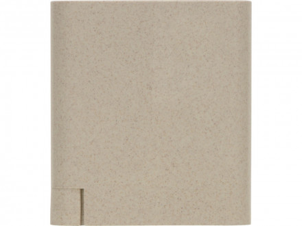 Настольный органайзер Cubic из пшеничного волокна с функцией беспроводной зарядки и выходами USB