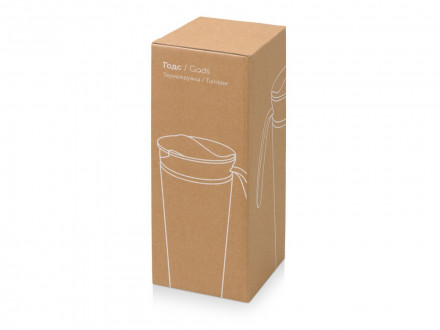 Термокружка Годс 470мл на присоске, голубой