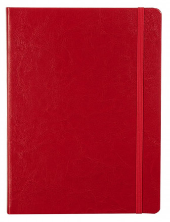 Блокнот Freenote, в клетку, красный