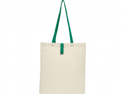 Складная эко-сумка Nevada из хлопка плотностью 100 г/м2, зеленый