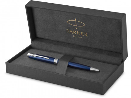 Ручка шариковая Parker Sonnet Core Subtle Blue CT, синий/серебристый