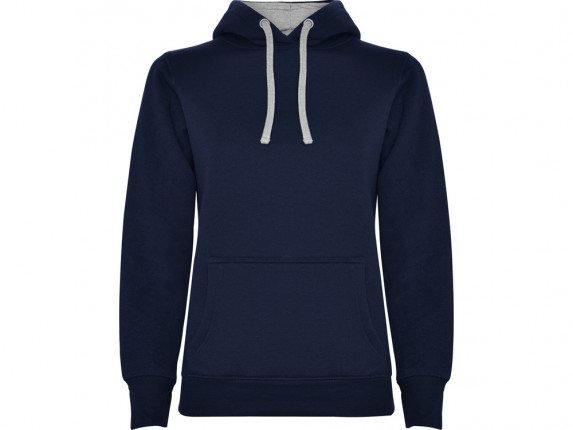 Толстовка с капюшоном Urban женская, нэйви/серый