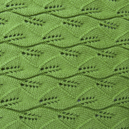 Палантин «Нежные листья», зеленый (оливковый)