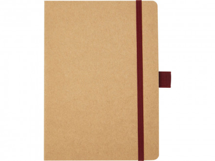 Блокнот Berk формата из переработанной бумаги, красный