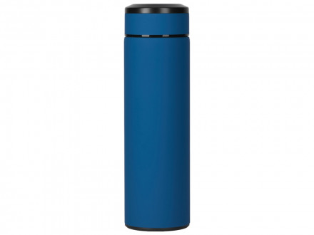 Термос Confident с покрытием soft-touch 420мл, индиго