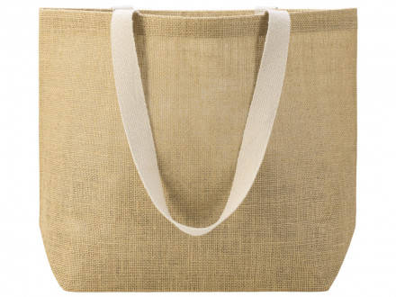 Сумка Jute джутовая с широким дном, натуральный