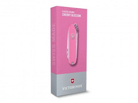Нож-брелок VICTORINOX Classic SD Colors Cherry Blossom, 58 мм, 7 функций, розовый
