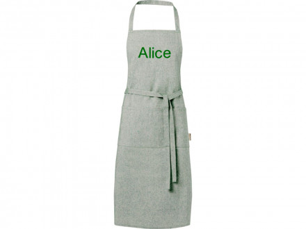 Pheebs 200 g/m2 recycled cotton apron, зеленый яркий
