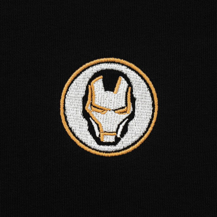 Худи оверсайз с вышивкой Tony Stark, черное