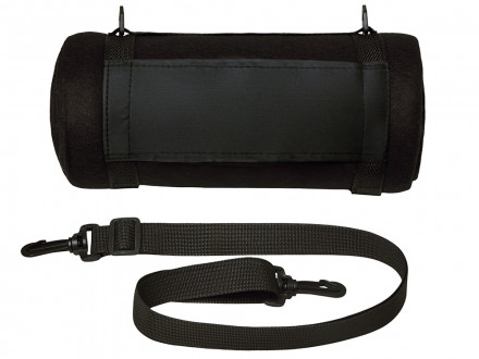 Плед Нежность с плечевым ремнем, черный