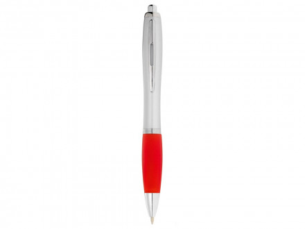 Ручка шариковая Nash, красный/серебристый, черные чернила